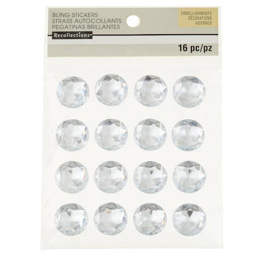12 Packs: 16 ct. (192 total) Clear Rhinestone Stickers by Recollections™